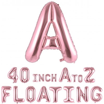 Palloncino lettera maxi oro / rosa da 81 cm, in alluminio