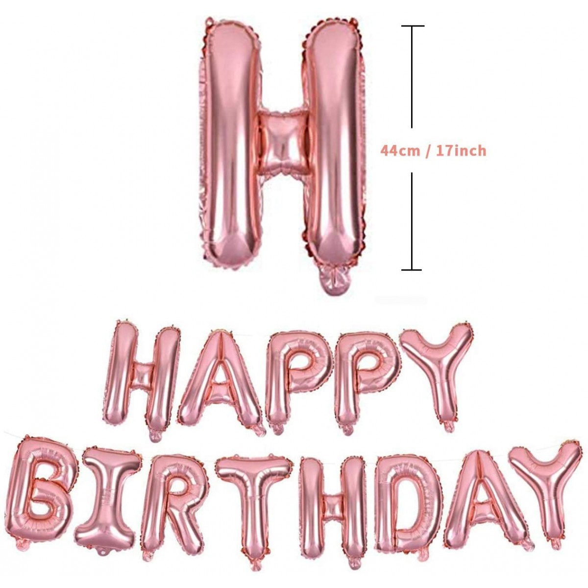 Frase di palloncini rosa Happy Birthday, in alluminio, per feste Pink
