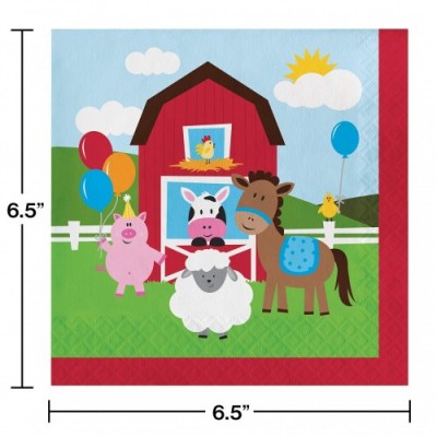 Creative Convertting- Tovagliolo 33 x 33 cm, Fattoria Farmhouse Fun, Multicolore, 8C665506