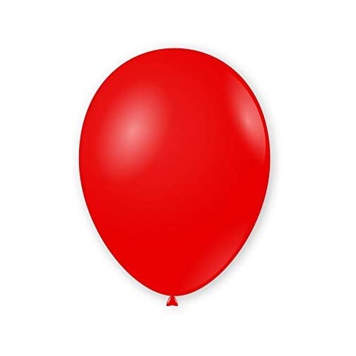 Set da 100 palloncini rossi tinta unita, da 25 cm, per feste
