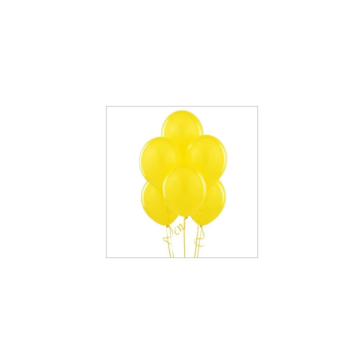 Set da 25 palloncini gialli tinta unita, da 26 cm, per feste e party