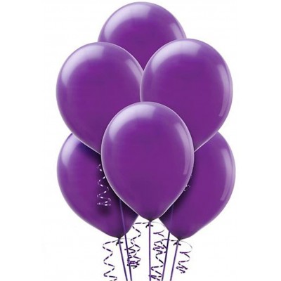 Set da 100 palloncini viola tinta unita, in lattice, da 26 cm