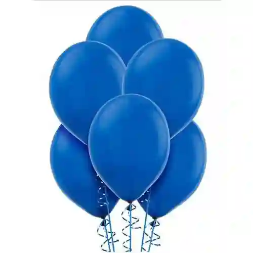 Set da 100 palloncini blu, in lattice, tinta unita, da 26 cm