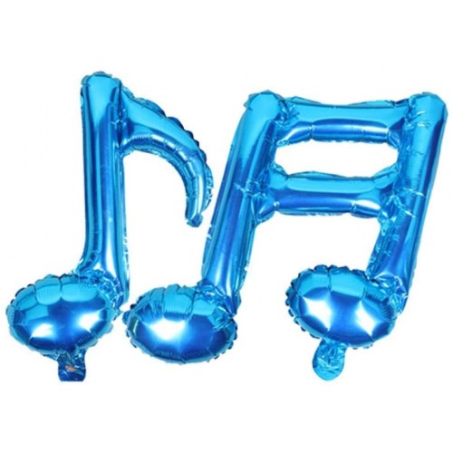 Set 2 palloncini blu note musicali, in lamina, da 45 cm, per feste