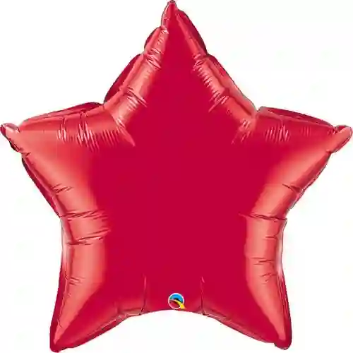 Palloncino rosso forma stella, da 45 cm, in lamina