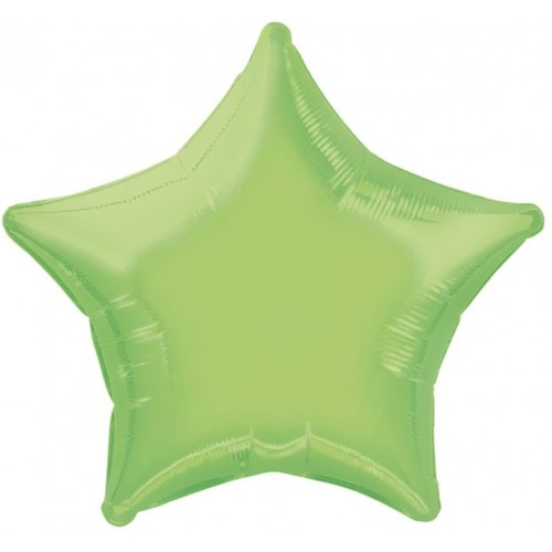 Palloncino verde lime forma stella, da 50 cm, in alluminio