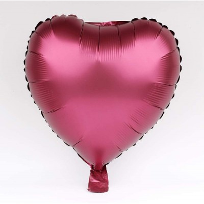 Set da 5 palloncini magenta forma cuore, in lamina, per feste