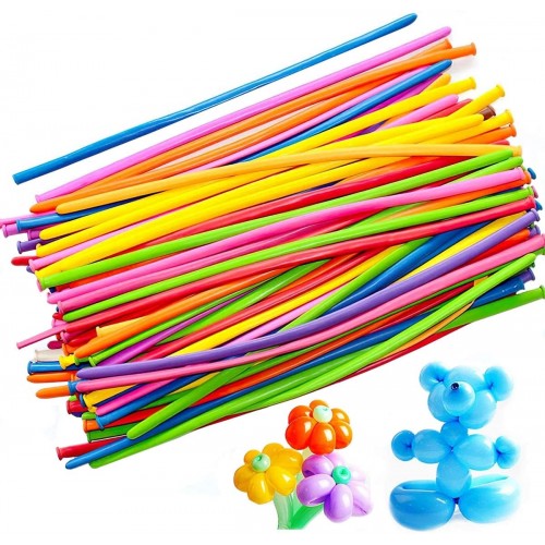 Confezione da 100 palloncini modellabili multicolore, assortiti