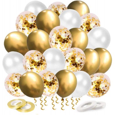 Set da 60 Palloncini oro con coriandoli, allestimenti per feste chic