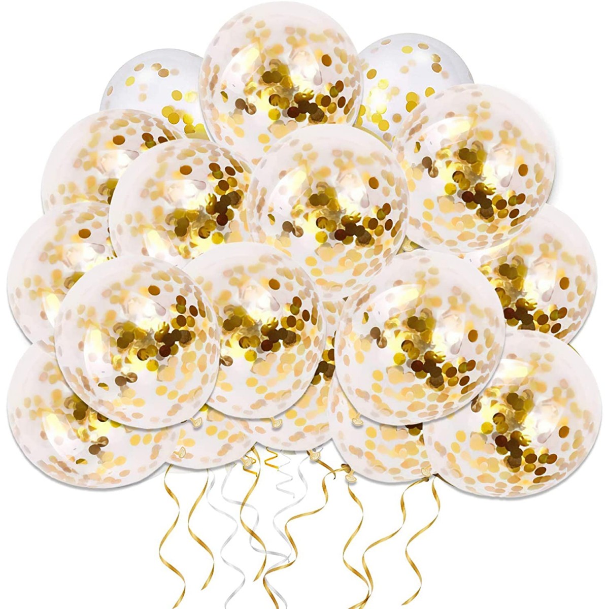 Confezione da 40 palloncini coriandoli in agata nera dorata matrimoni palloncini da festa con coriandoli in carta dorata set fai da te per feste 30,5 cm decorazioni di compleanno