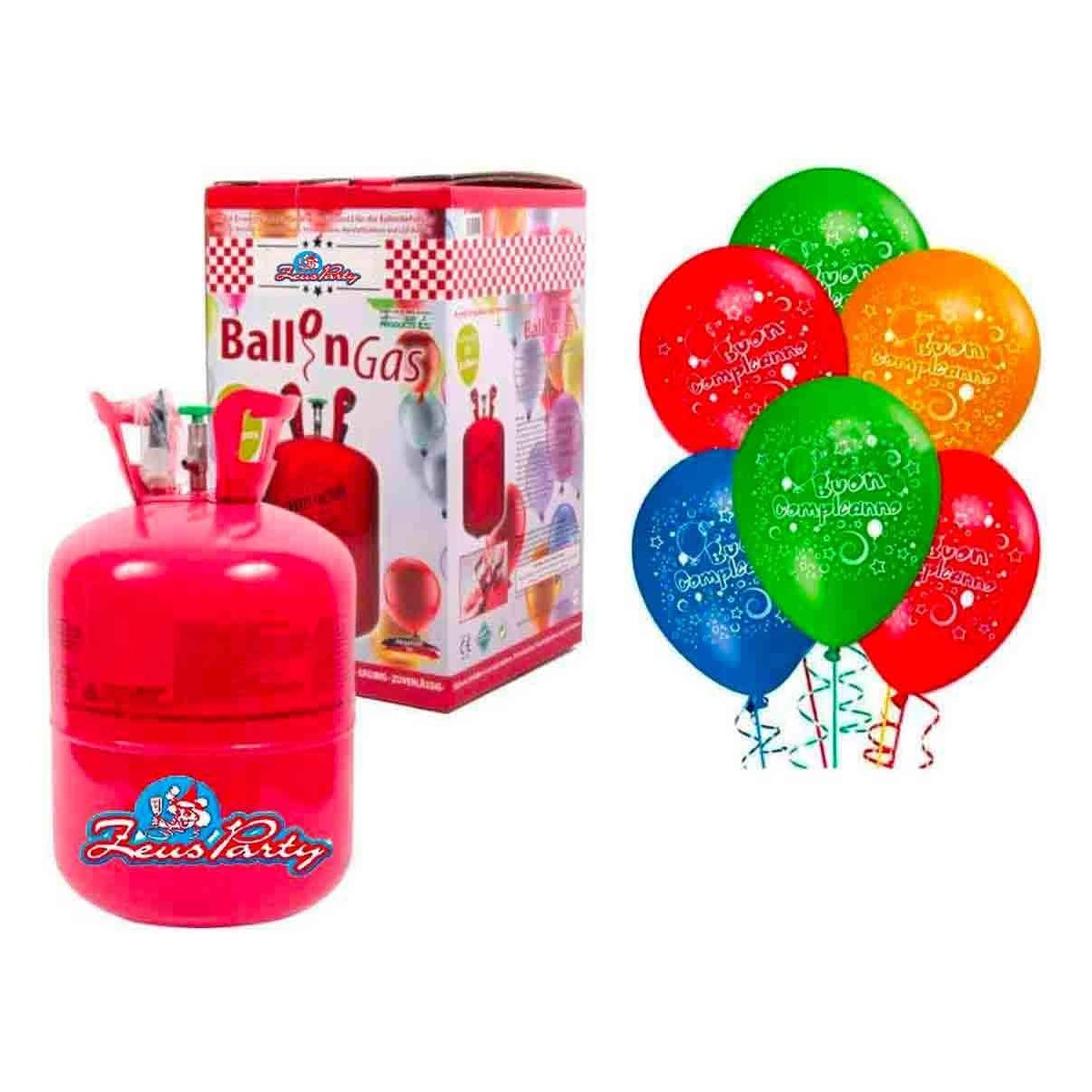 Bombola gas elio da 6,9 lt per 50 palloncini, con omaggio palloncini