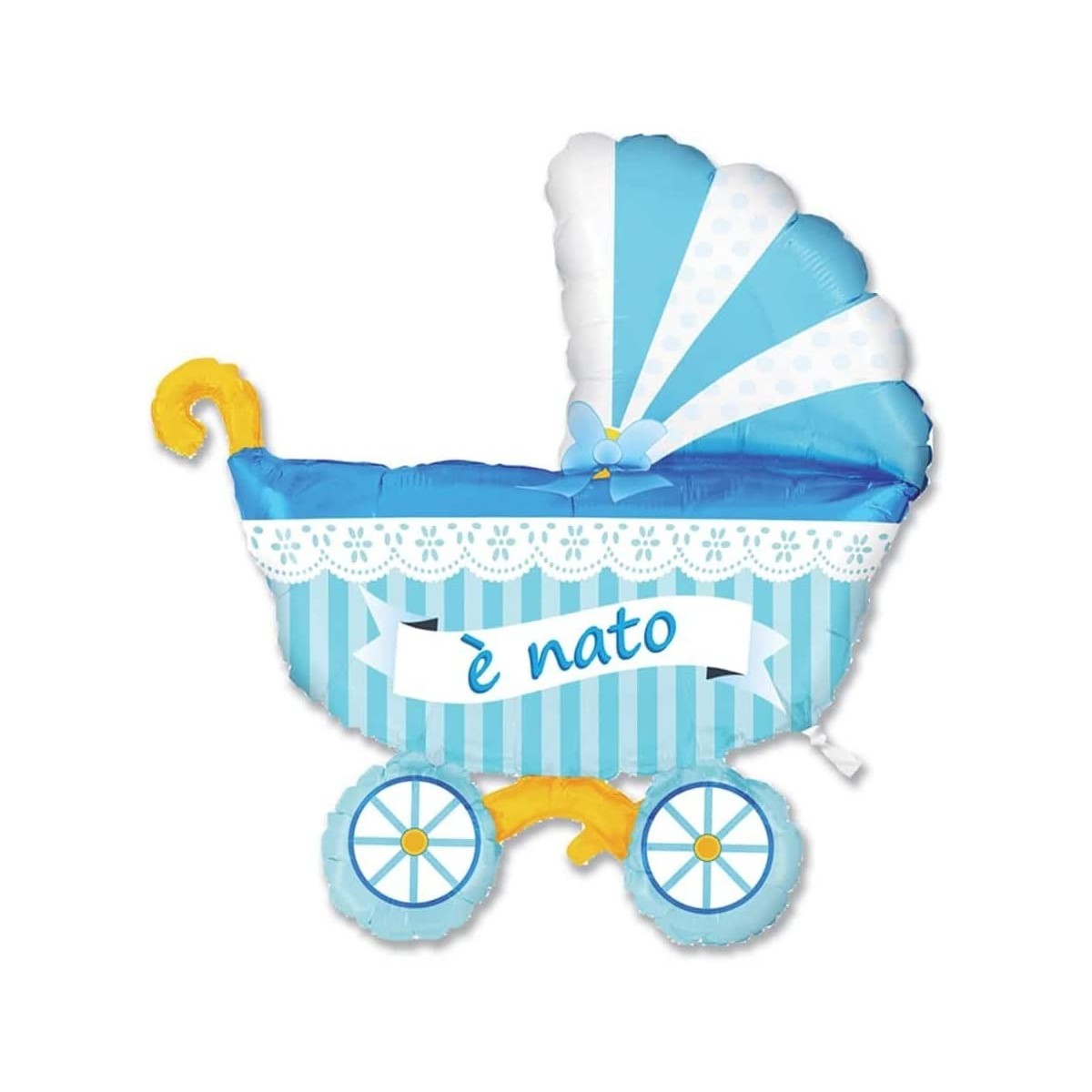 Palloncino in Mylar carrozzina celeste da 82 x 95 cm, per baby shower
