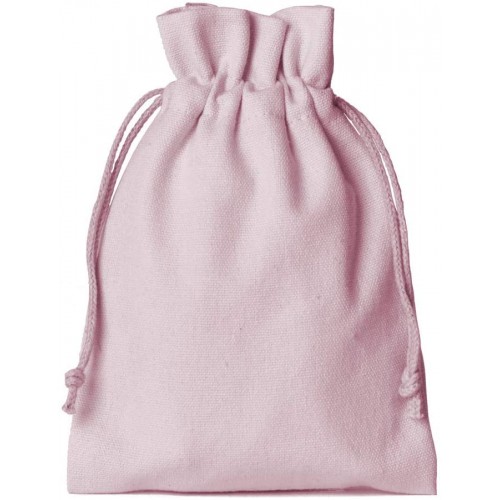 Set da 12 Sacchetti rosa confetto di cotone, per bomboniere nascita