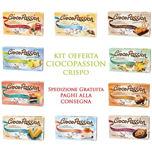 Set da 3 kg di confetti Ciocopassion Crispo a scelta, gusti vari