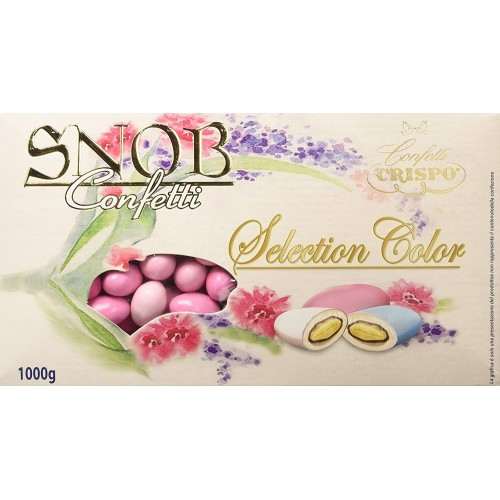 Confetti sfumati rosa da 1 kg, Crispo Snob, al cioccolato al latte