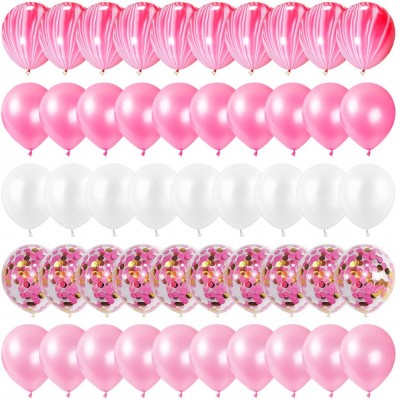Set da 60 palloncini rosa e bianchi, da 30 cm, in lattice