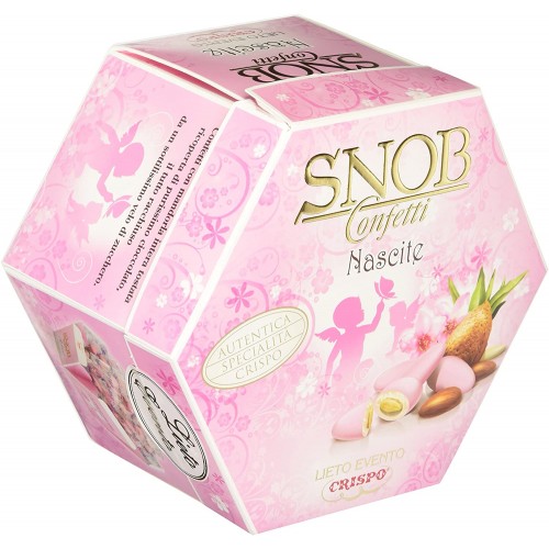 Set da 4 conf. di Confetti Snob Lieto Evento rosa - Crispo, 2 kg