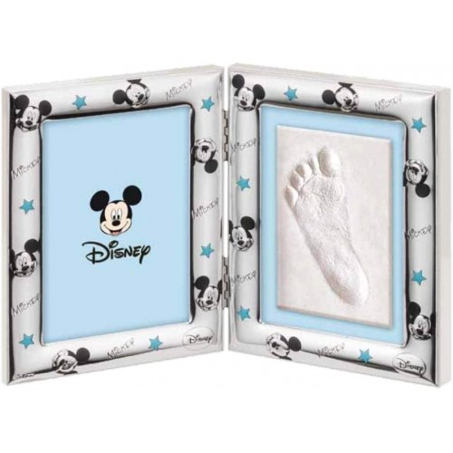 Cornice in Argento con kit Impronte di Topolino Disney, idea regalo