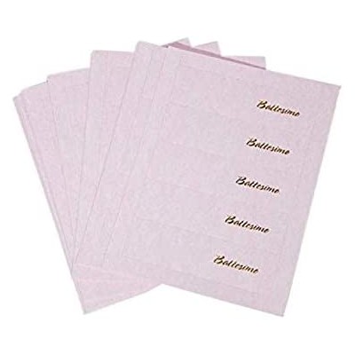 Kit da 100 Bigliettini Battesimo rosa, personalizzabili, per bomboniere