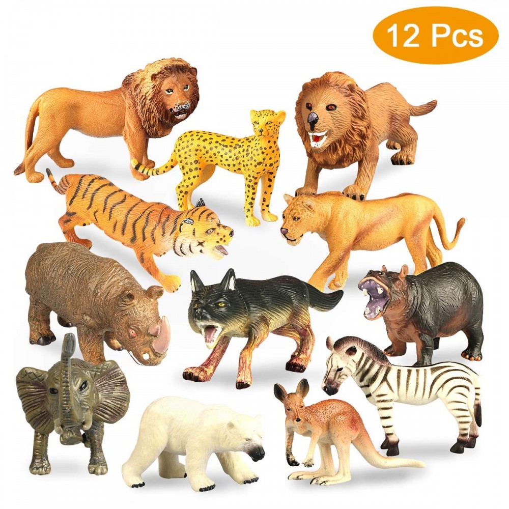12 modellini animali Savana