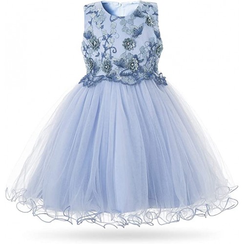 Vestito elegante estivo viola chiaro, per bambine, con fiocco e gonna tulle