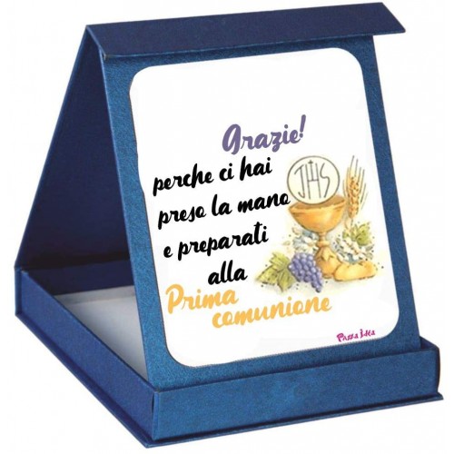 Targa con scritta Prima Comunione, idea regalo