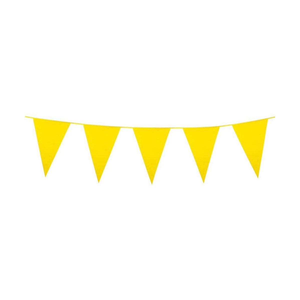 Festone bandierine gialle da 10 metri, accessorio feste e party