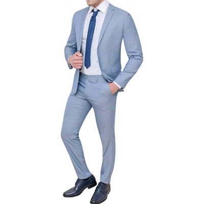 Abito da cerimonia, uomo, celeste chiaro, Slim Fit