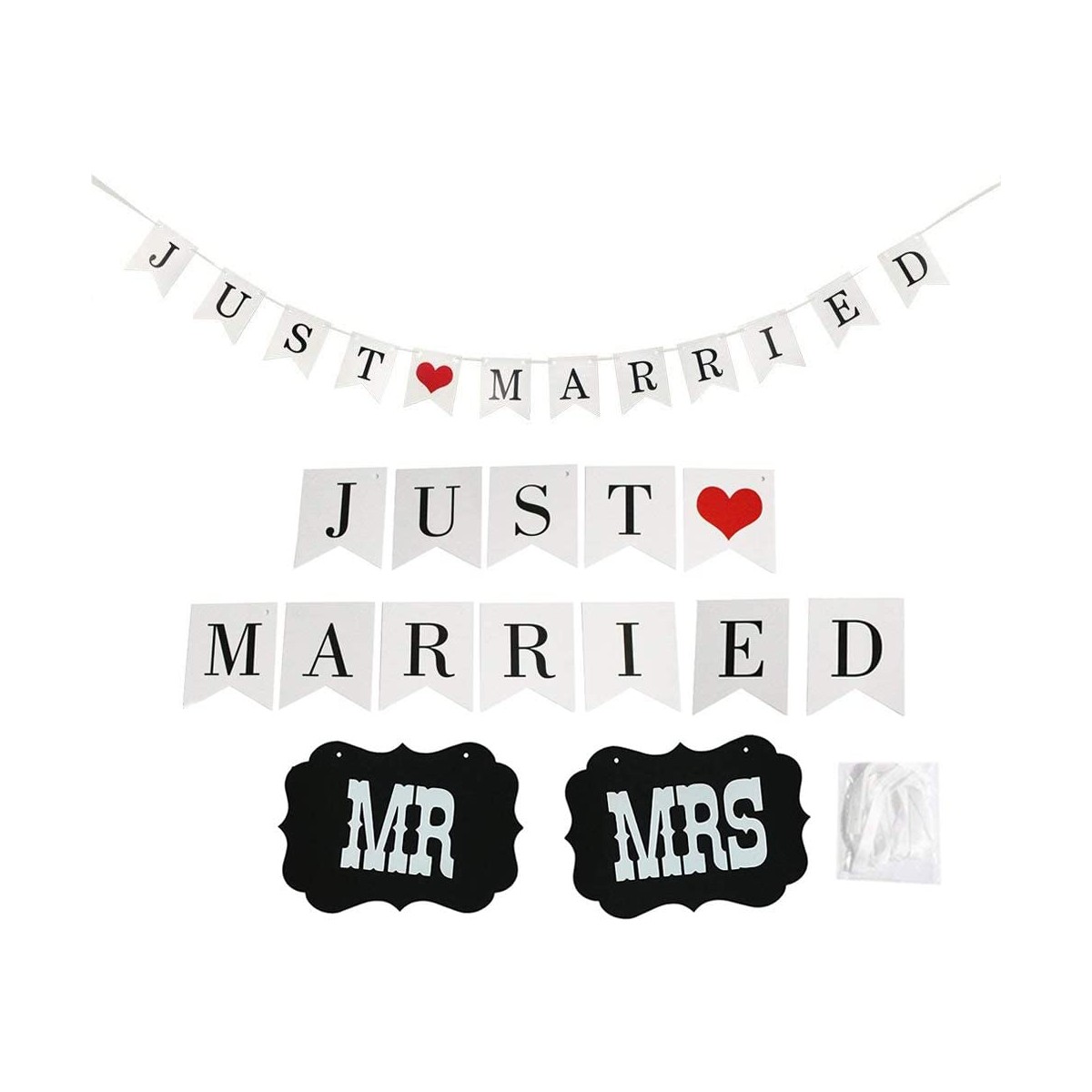 Black Mr & Mrs 3D Lettere Decorative Lettere in Legno Targa di Legno Just Married Festa Nuziale Decorative per la Casa Matrimoni Uffici Feste di Compleanno 
