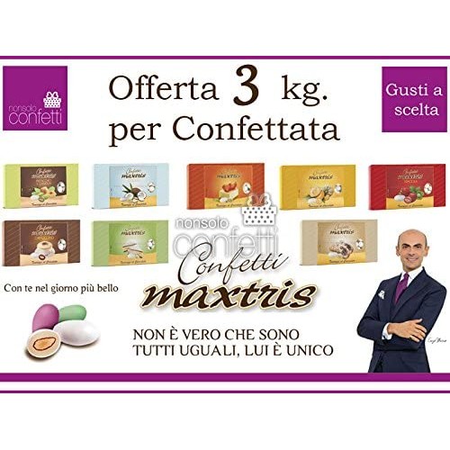 Kit da 3 Kg Confetti Maxtris per confettata, gusti a scelta