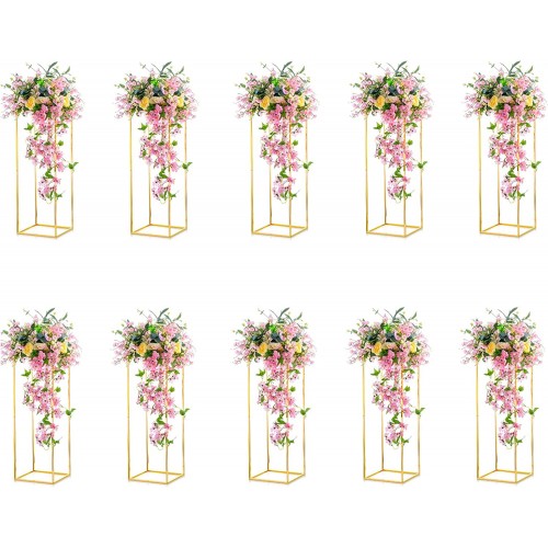 Set da 10 vasi con decorazioni oro, centrotavola matrimonio