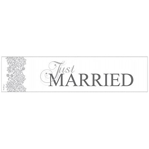 Set da 2 Cartelli targa auto per matrimonio, just married
