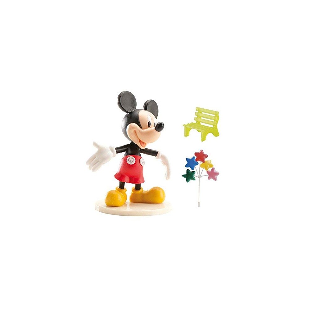 dekora Kit Decorazione Torta Topolino Mouse Topper Statuetta Fiori 