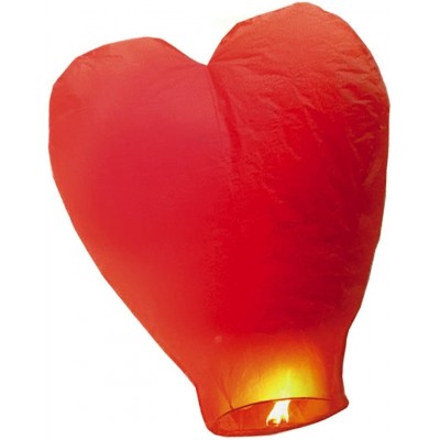 Lanterna volante forma cuore, singola, per feste e cerimonie