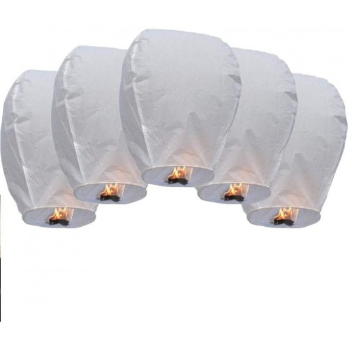 Set da 5 lanterne mongolfiere volanti, per cerimonie