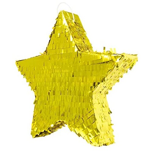 Pignatta a forma di stella colore oro, matrimonio, da 45 cm