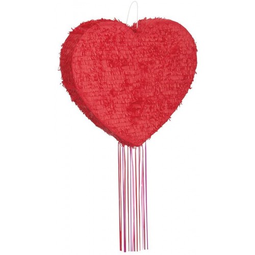 Pignatta a forma di cuore, rossa, per San Valentino
