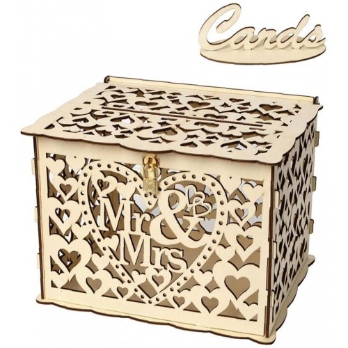 Box card wedding stile rustico, per buste matrimonio