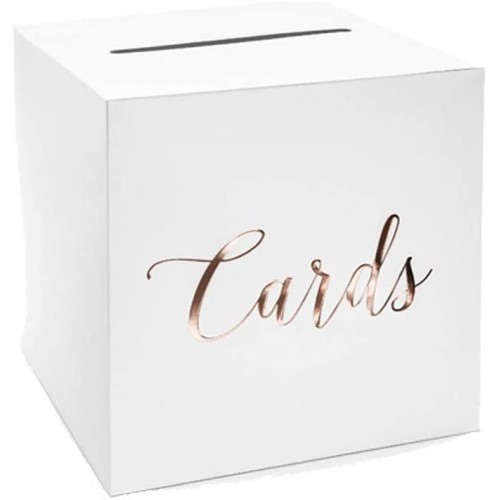 Card Box con scritta rose gold, 25 x 25 cm