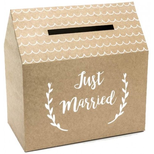 Card Box Matrimonio con scritta Just Married, accessorio wedding