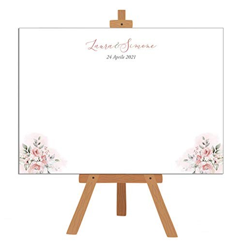 Tableau de mariage fiori rosa, personalizzabile, per matrimonio