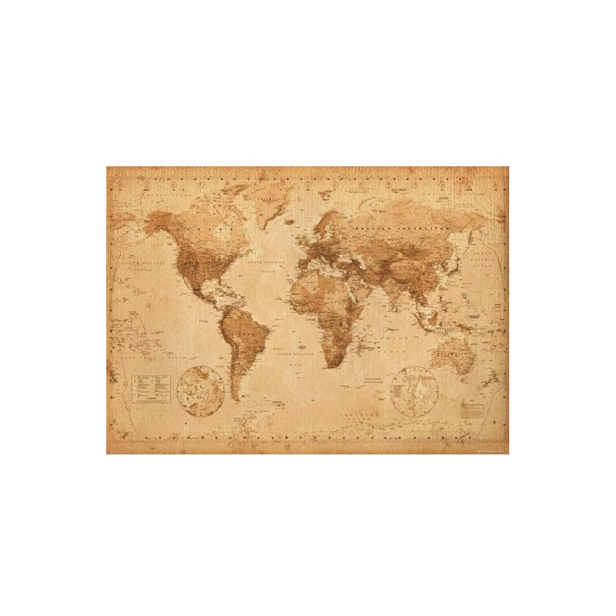Cartellone mappa mondo antica da 100 x 140 cm