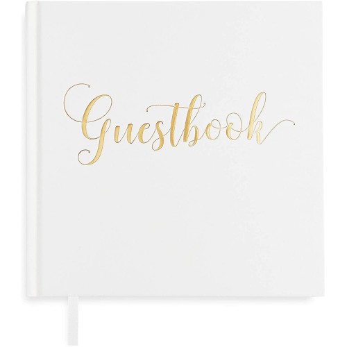 Libro degli Ospiti scritta oro Guestbook, con 72 pagine bianche