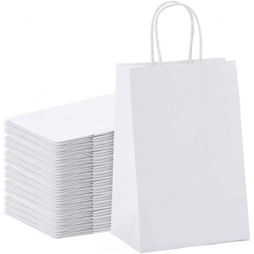 Set da 50 sacchetti bianchi in Carta Kraft , per bomboniere matrimonio