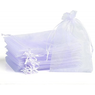 Set da 120 Sacchetti organza bianchi, misure 10 x 15 cm