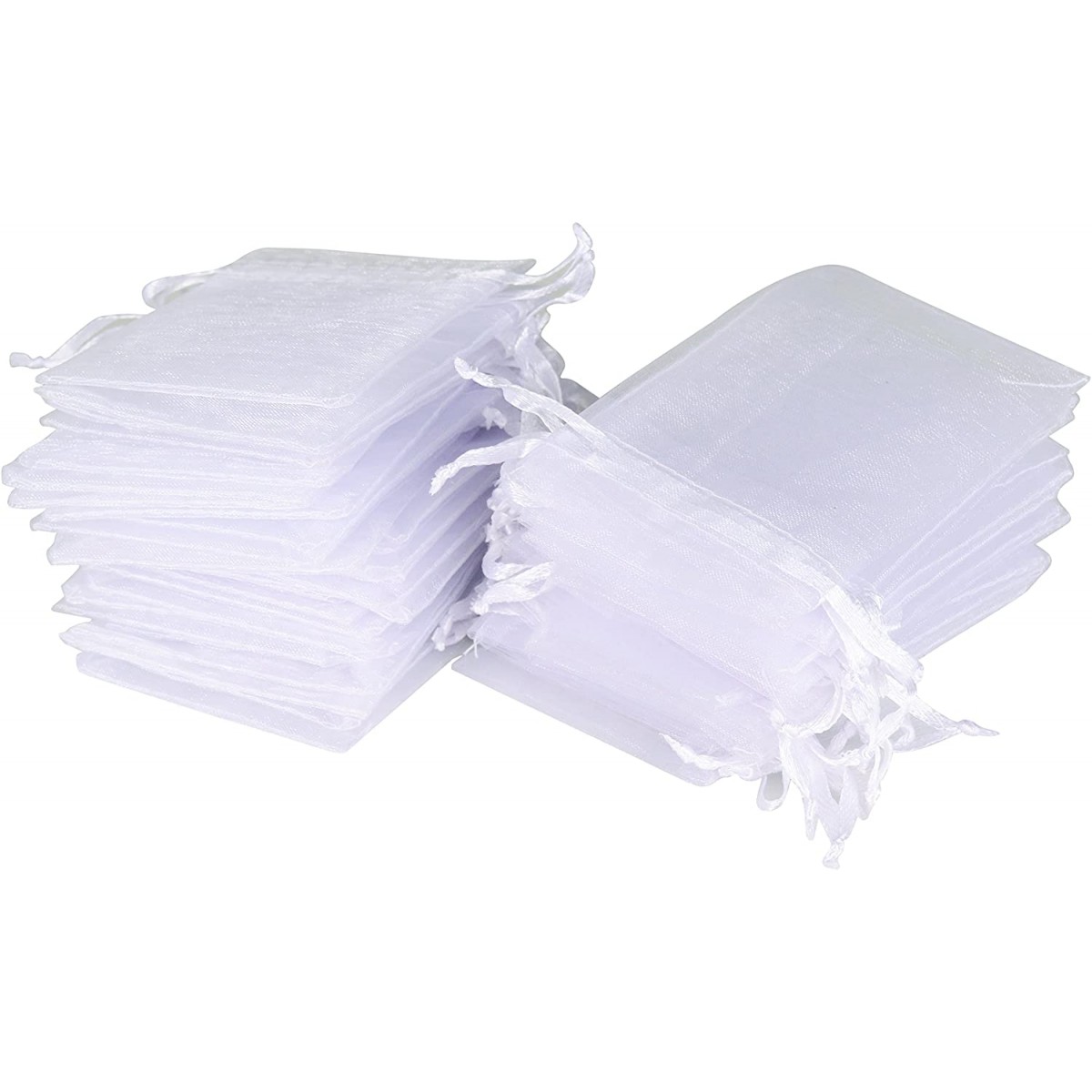 Set da 100 sacchetti organza con coulisse, da 9 x 12 cm