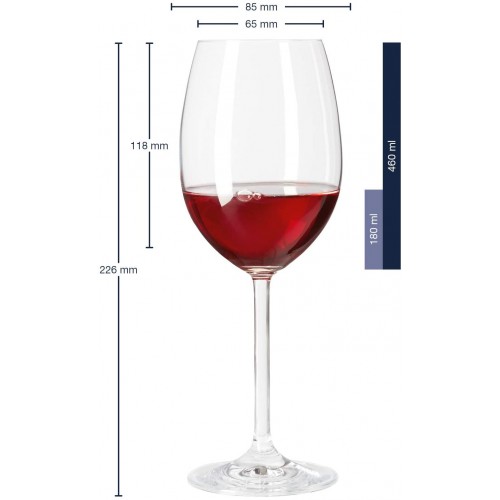 incisione personalizzata la nostra casa Maverton Calice da vino Rubino XL in vetro 530 ml ideale per il vino rosso e bianco – idea regalo di matrimonio 