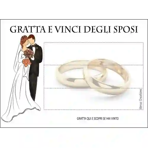 Set da 25 Gratta e Vinci Matrimonio, per wedding bag