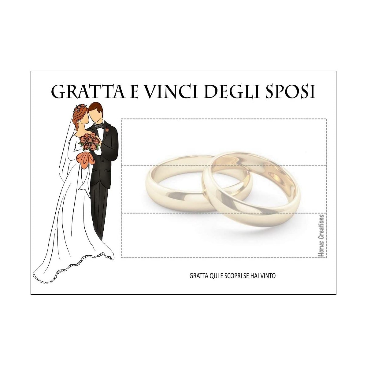 Set da 25 Gratta e Vinci Matrimonio, per wedding bag
