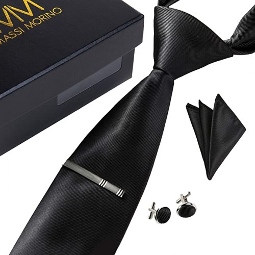 Set accessori uomo - Massi Morino ®, colorazione grigia, confezione regalo